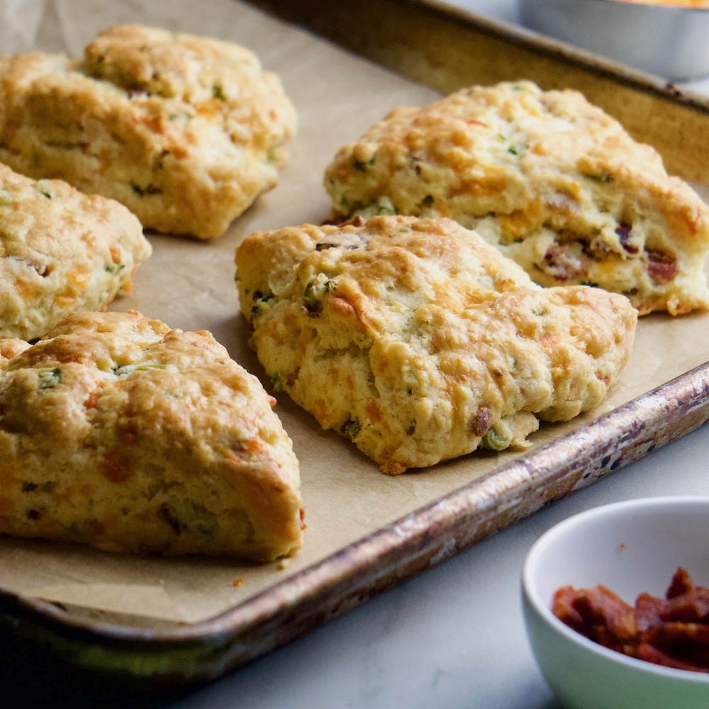 Bacon Cheddar Scones with Chives
