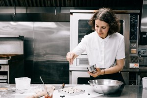 Warda Bouguettaya baking Algerian pastries