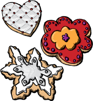 Christmas cookies illustrated