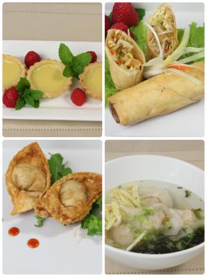 Dim Sum Class Online Egg Custard and Wontons