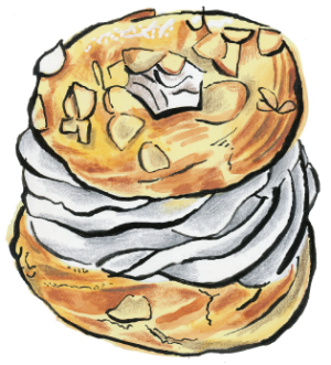 illustrated cream puff