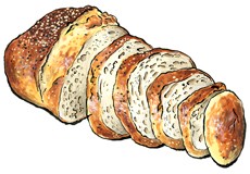 Parmesan pepper bread.
